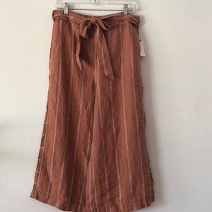 Anthropologie wide leg linen pants, size M, NWT